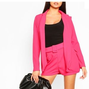 Boohoo Pink Blazer Set